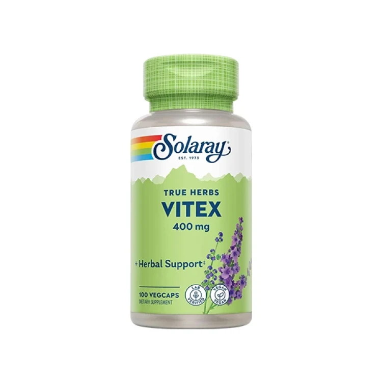 Solaray Vitex 400mg 100 Vegetable Capsules