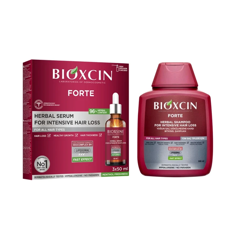 بكج بيوكسين شامبو وأمبولات لعلاج تساقط الشعر