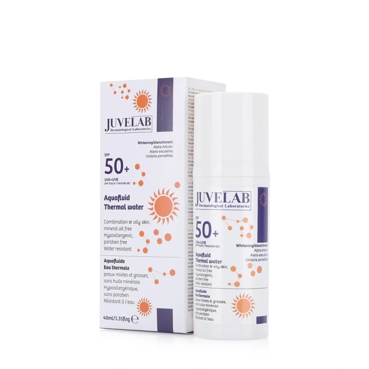 جوفيلاب اكوافلويد واقي شمس بعامل حماية +50 مع تفتيح 40 مل