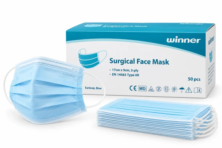 Winner Surgical Face Mask 17cmX9cm (blue) 50pic med054
