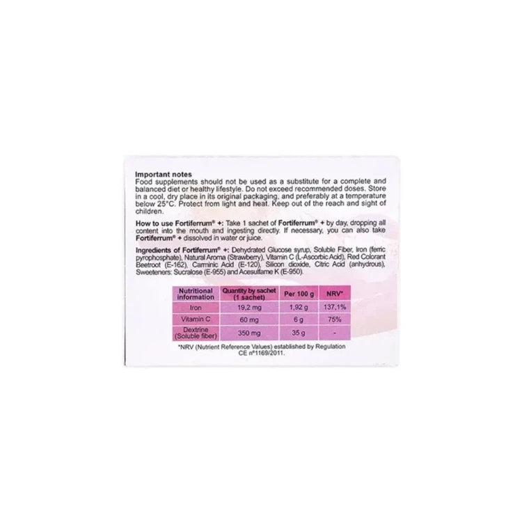 Fortiferrum Liposomal iron 30 Sachet Strawberry Flavour 45g