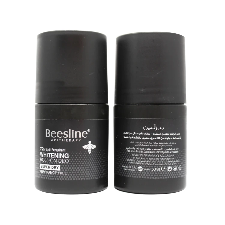 Beesline 72 Hrs Men Roll on Deo Whitening Super Dry Fragrance Free 50ml 1+1 {OFFER}