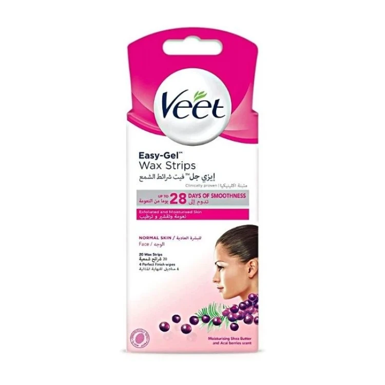 Veet Cold Wax Strips Face 20'S