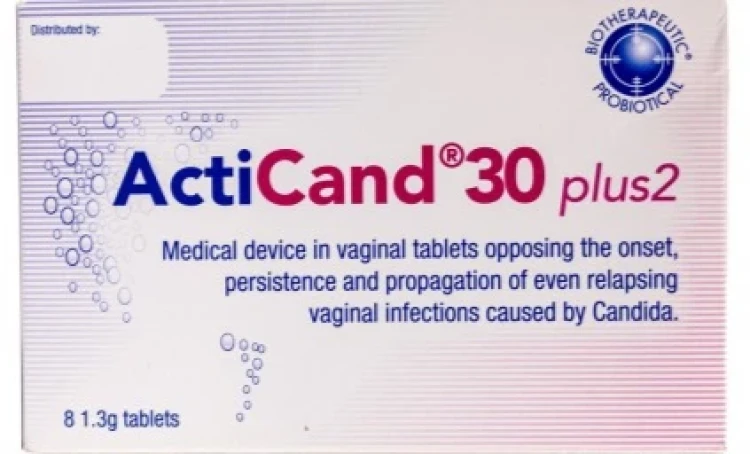 Acticand 30 plus2 vaginal tab 10's