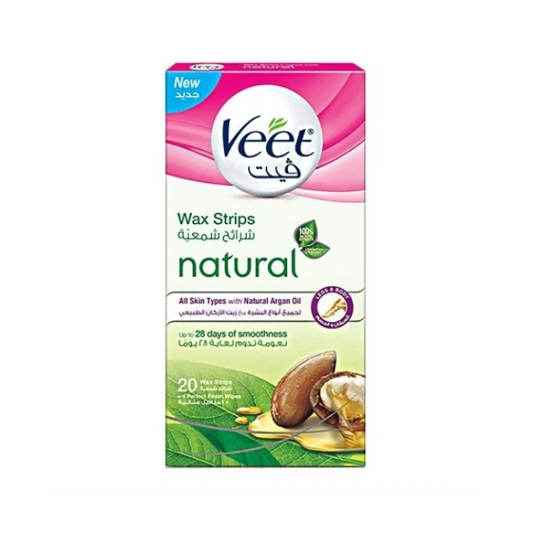 Veet Wax Strips All Skin Types Argan Oil 20's