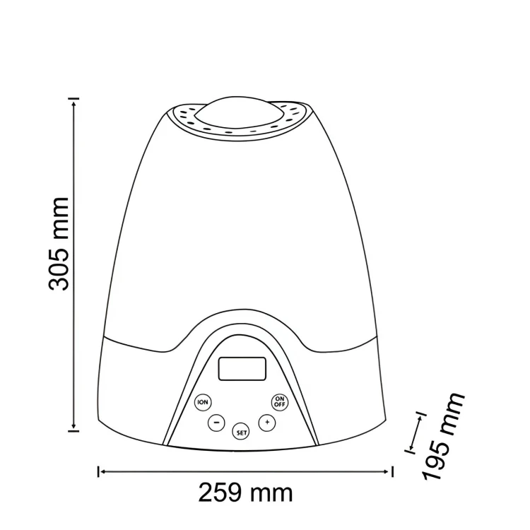 Fadomed Ultrasonic Humidfier Cold Vapor With Remote 0082