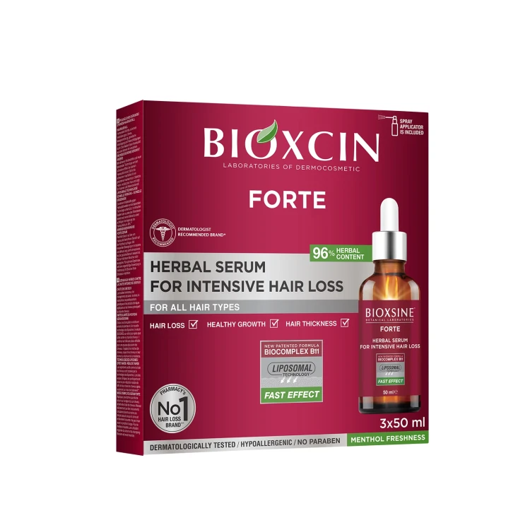 BIOXSINE FORTE SERUM AGAINST HAIR LOSS 3*50ml