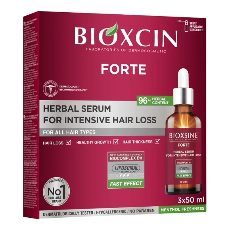 BIOXSINE FORTE SERUM AGAINST HAIR LOSS 3*50ml