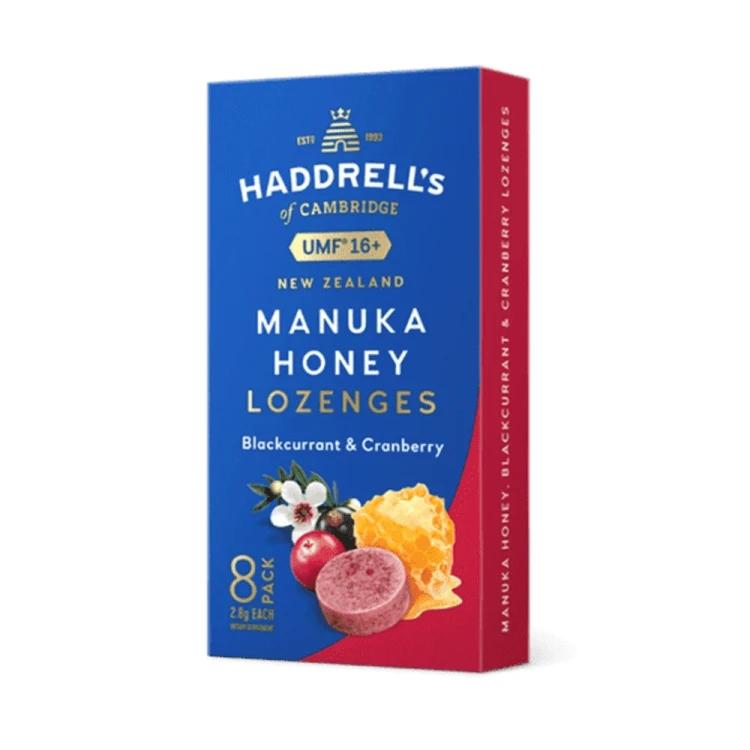 Haddrells Manuka Honey LOZENG BLACK& CRAN  16