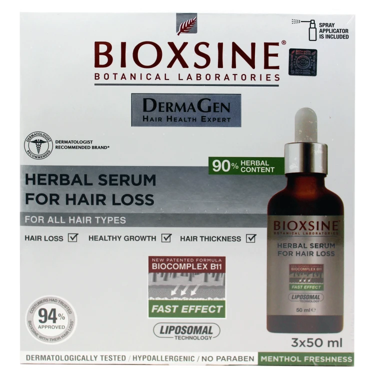 BIOXSINE DERMAGEN ANTI HAIR LOSS HERBAL SERUM 3*50 ml