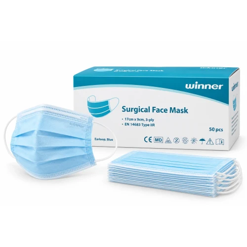 Winner Surgical Face Mask 17cmX9cm (blue) 50pic med054