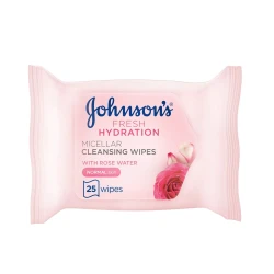 Johnsons Hydration clns Wipes 25's