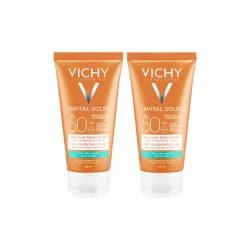 VICHY IDEAL SOLEIL MATTIFYING DRY TUCH SPF50 offer 1+1