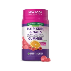 NATURE'S TRUTH HAIR SKIN &NAILS GUMMIES 80'S