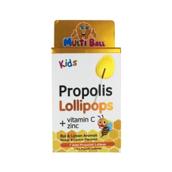 MULTIBALL Kids Proplis Lollipops Vitamin C+Zinc 7'S