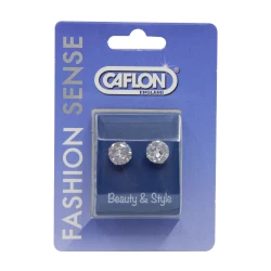 Caflon Fashion White CUBIC ZIRCON 8mm Earring FJ8CZWS