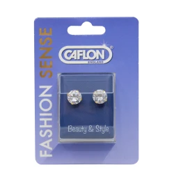 Caflon Fashion White Cubic Zircon 8MM Earring FJ8CZW