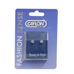 Caflon Fashion White STAR 5mm Earring