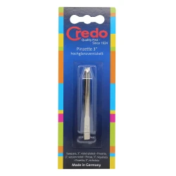 Credo Tweezer Lopsided 3" Nickel Plated 