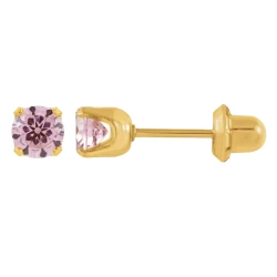 Lustrous 18K Gold Plated Small Diamond Earing (3Mm) 177