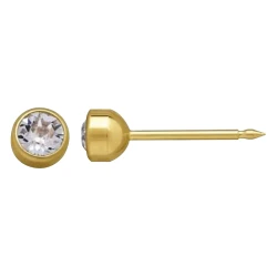 Lustrous 18K Gold Plated Small Diamond Earing 3 (2Mm) 167