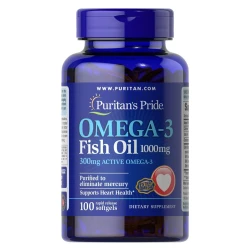 Puritan's Pride Omega-3 Fish Oil 1000mg 100'S SoftGels