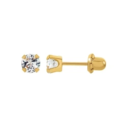 Lustrous 18K Gold Plated Heart Diamond 6 (4Mm) 156