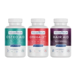 MEDITECH Hair Aid + Omega 3+ Osteo Aid Package