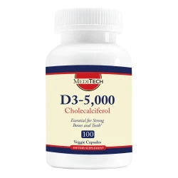 MediTech Vitamin D3 5000iu 100 Veggie Capsules