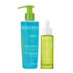 BIODERMA Sebium Serum 30ml + Sebium Foaming Gel 200ml OFFER