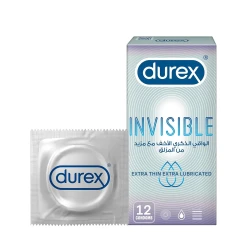 Durex Invisible Extra Lubricated Condoms 12'S