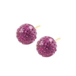 Caflon Gold Plated Earing Fireball Light Rose 8MM