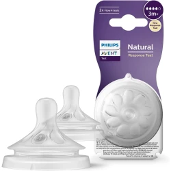 Philips Avent Natural Response 3m+ FLow 4 Feeding Teats 2x SCY964/02