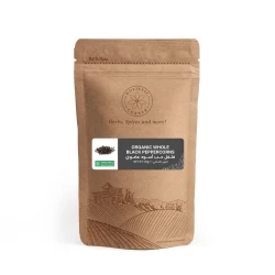 Organic whole black peppercorn 85g