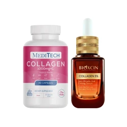 BIOXCIN Collagen 5% Serum + MEDITECH Collagen Cap PACKAGE