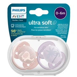 Philips Avent ultra soft GIRL pacifier (0-6m) 2Pcs SCF091/09