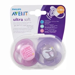 Philips Avent ultra soft GIRL pacifier (6-18m) 2PCS SCF223/02