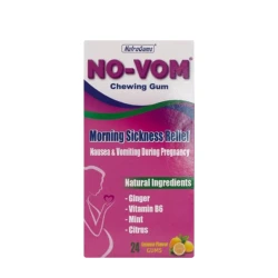 نوترا جم نو فوم علكة لعلاج القئ للحامل بنكهة الليمون 24 حبة