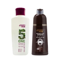 Softtoplus 5 In 1  Shampoo 300ML+Softtoplus Brown Hair Shampoo 350ml