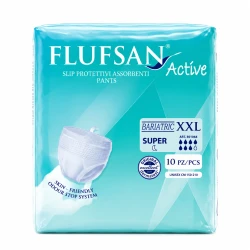 فلوفسان أكتيف حفاضات كلوت لكبار السن مقاس XXL من 150–210 سم (10 قطع)