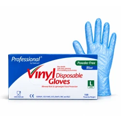 Vinyl Hand Gloves (Large Blue) Professional 100pic top071