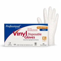 Vinyl Hand Gloves (XLarge Clear ) Professional 100pic top064S