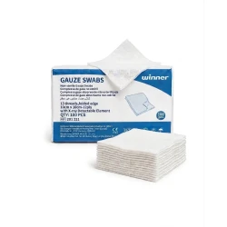 Winner Gauze Swab Folded edge 10*10 12PLY with X ray 100'S