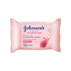 Johnsons Rose Water Micellar Cleans Wipes 25'S