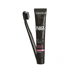 Curaprox Black is White Whitening T/P with Brush 90ml